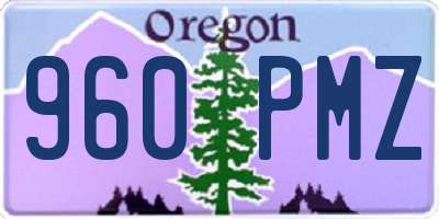 OR license plate 960PMZ