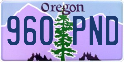 OR license plate 960PND