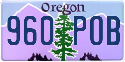 OR license plate 960POB