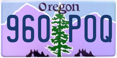 OR license plate 960POQ