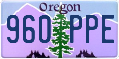 OR license plate 960PPE