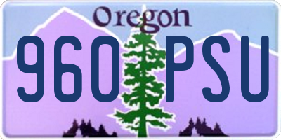 OR license plate 960PSU