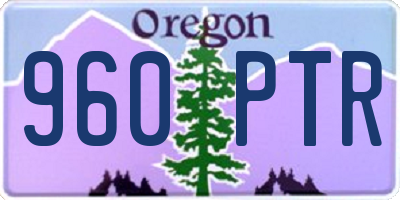 OR license plate 960PTR