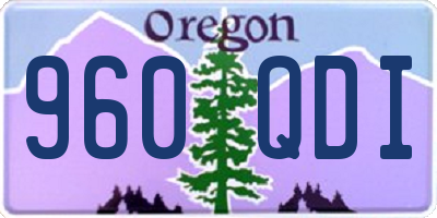OR license plate 960QDI