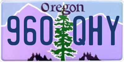 OR license plate 960QHY