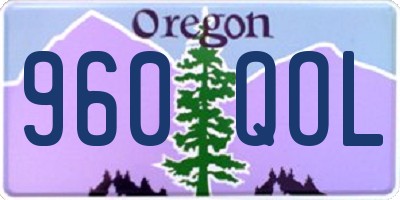 OR license plate 960QOL