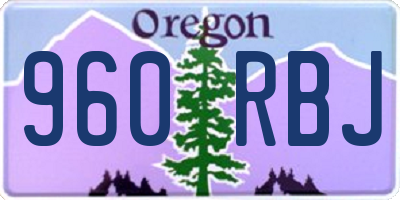 OR license plate 960RBJ