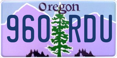 OR license plate 960RDU