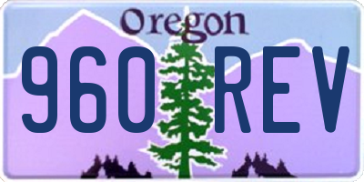 OR license plate 960REV