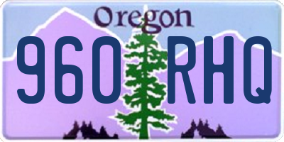 OR license plate 960RHQ