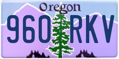 OR license plate 960RKV