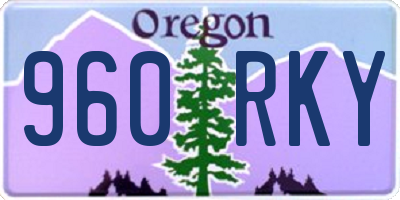 OR license plate 960RKY