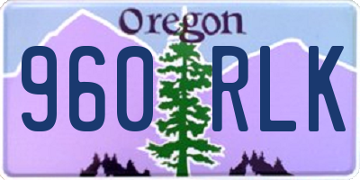 OR license plate 960RLK