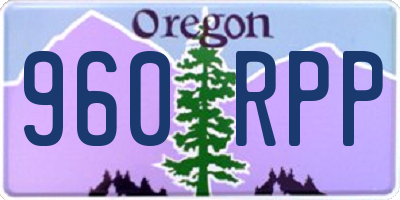 OR license plate 960RPP