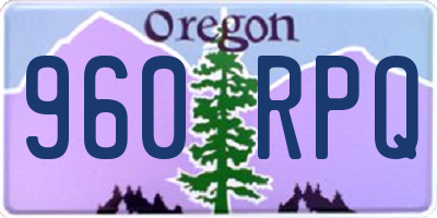OR license plate 960RPQ