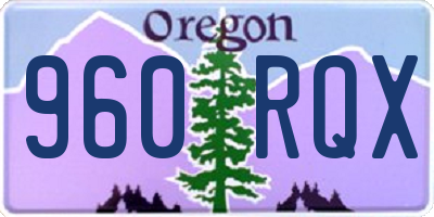 OR license plate 960RQX