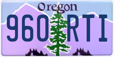 OR license plate 960RTI