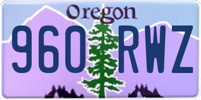 OR license plate 960RWZ