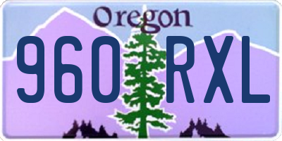 OR license plate 960RXL