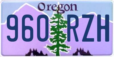 OR license plate 960RZH