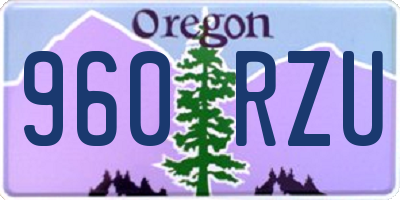 OR license plate 960RZU