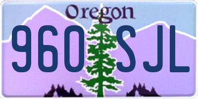 OR license plate 960SJL