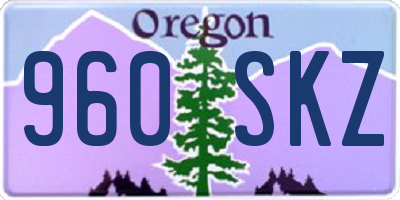 OR license plate 960SKZ