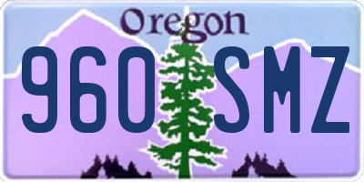 OR license plate 960SMZ