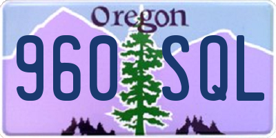 OR license plate 960SQL