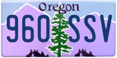OR license plate 960SSV