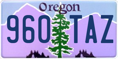 OR license plate 960TAZ