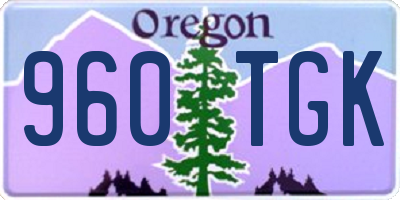 OR license plate 960TGK