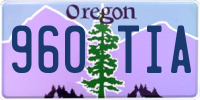 OR license plate 960TIA