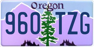 OR license plate 960TZG