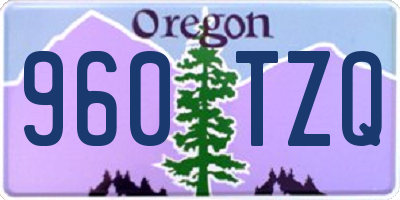 OR license plate 960TZQ
