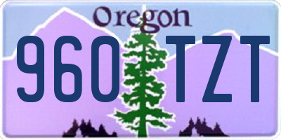 OR license plate 960TZT