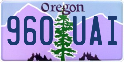 OR license plate 960UAI