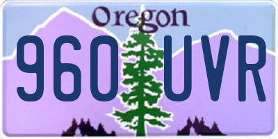 OR license plate 960UVR