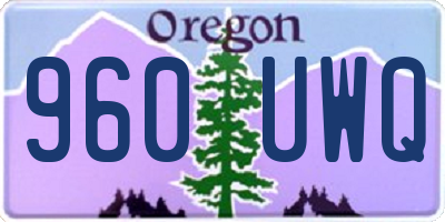 OR license plate 960UWQ
