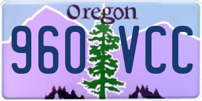 OR license plate 960VCC