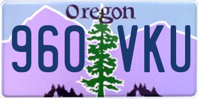 OR license plate 960VKU