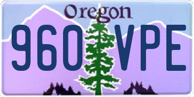 OR license plate 960VPE