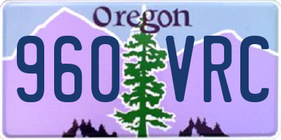 OR license plate 960VRC