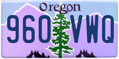 OR license plate 960VWQ