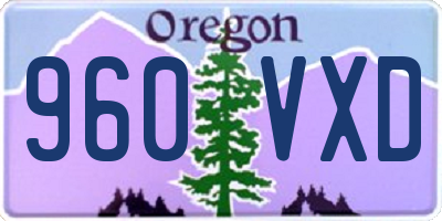 OR license plate 960VXD