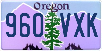 OR license plate 960VXK