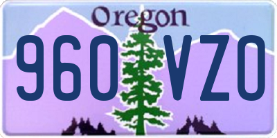 OR license plate 960VZO