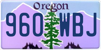 OR license plate 960WBJ
