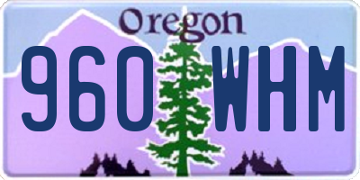 OR license plate 960WHM
