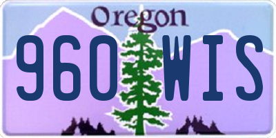 OR license plate 960WIS